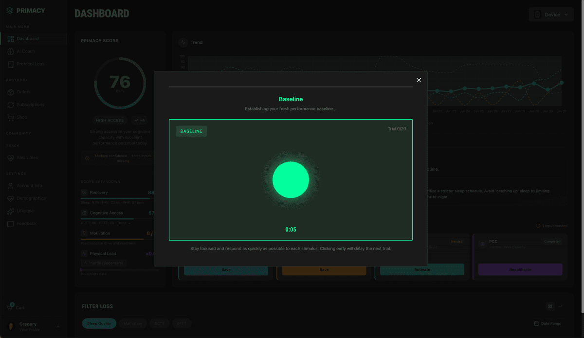 PFTT Interface Screenshot